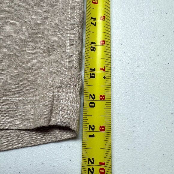Eddie Bauer Linen Blend Shorts Mens 38 Tan Beach Casual Outdoor Summer 38x9 - Picture 15 of 16